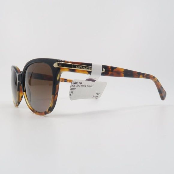 COACH HC8132 5438/T5 New Tortoise/Brown Gradient Polarized Women's Sunglasses - Picture 2 of 8